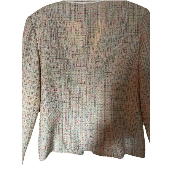 Vintage Laura Scott Pastel Tweed Spring Blazer Women's Size 8 Jacket - Picture 6 of 6